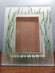 Green rice stalks picture frame