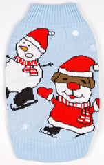 Dog Ugly Christmas Sweater - Wobbly Snowman