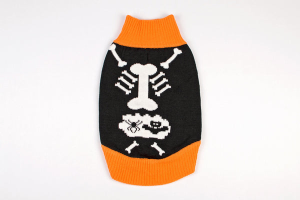 Halloween Dog Sweater Dog Skeleton