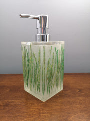 Green rice stalks soap dispenser