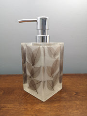 Brown leaves soap dispenser