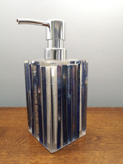 Blue bamboo core soap dispenser