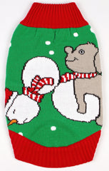 Dog Ugly Christmas Sweater - Dog Humping Snowman